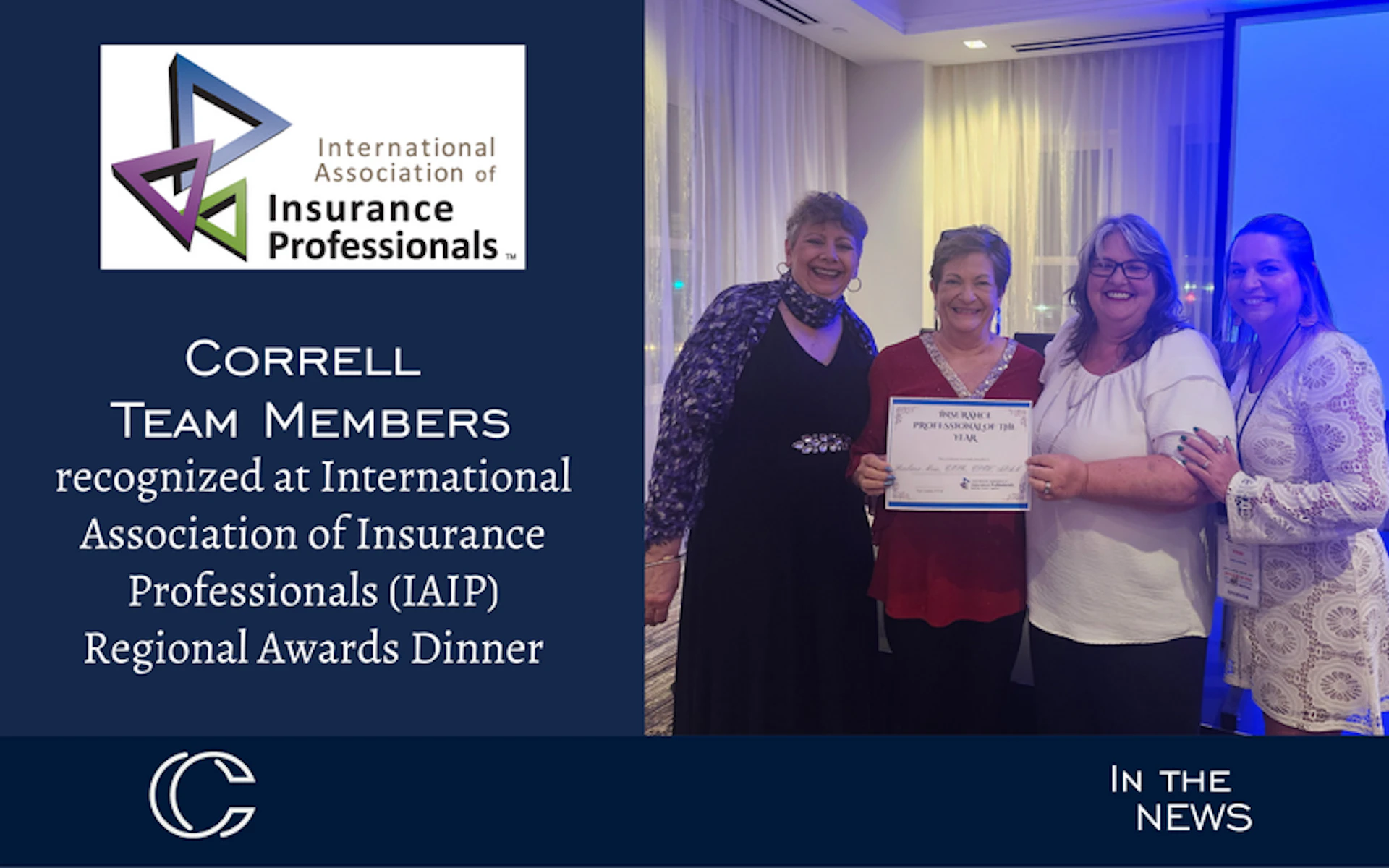 Correll Team Members Recognized at IAIP Regional | Correll Insurance