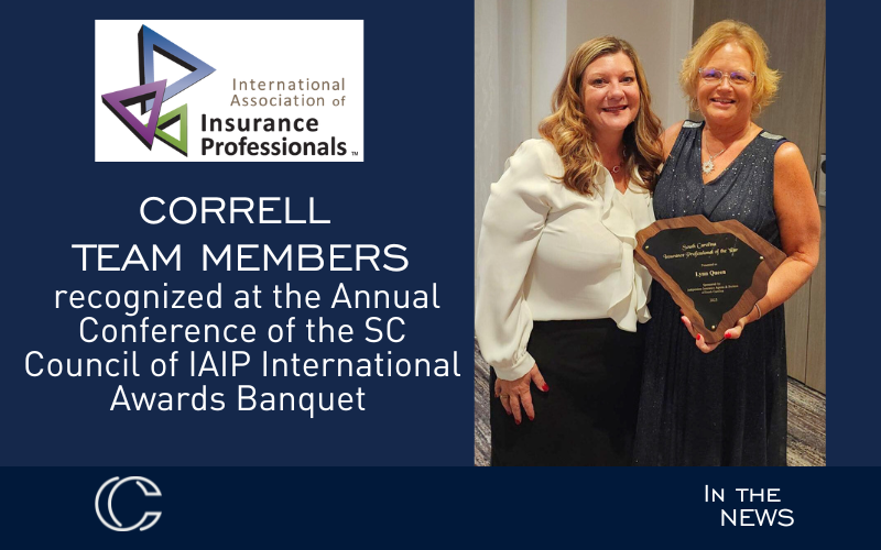 Correll Team Members Recognized at 63rd Annual Conference of the South Carolina Council of IAIP International Awards Banquet