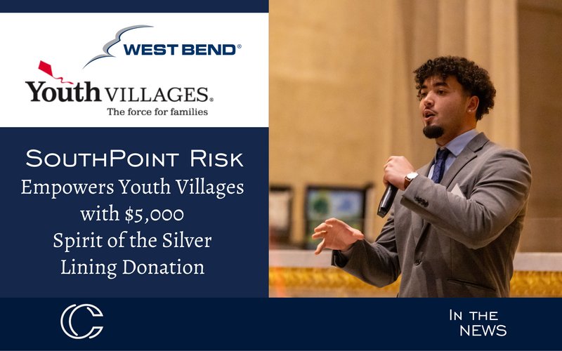 SouthPoint Risk Empowers Youth Villages Middle Tennessee with $5,000 Spirit of the Silver Lining Donation  
